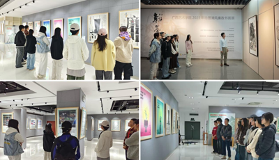 人文公司党委组织师生参观广西高校廉洁教育主题作品展